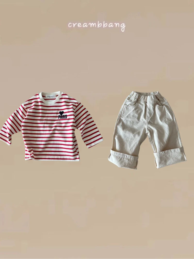 Cream Bbang - Korean Children Fashion - #designkidswear - Pairs Stripe Tee - 10