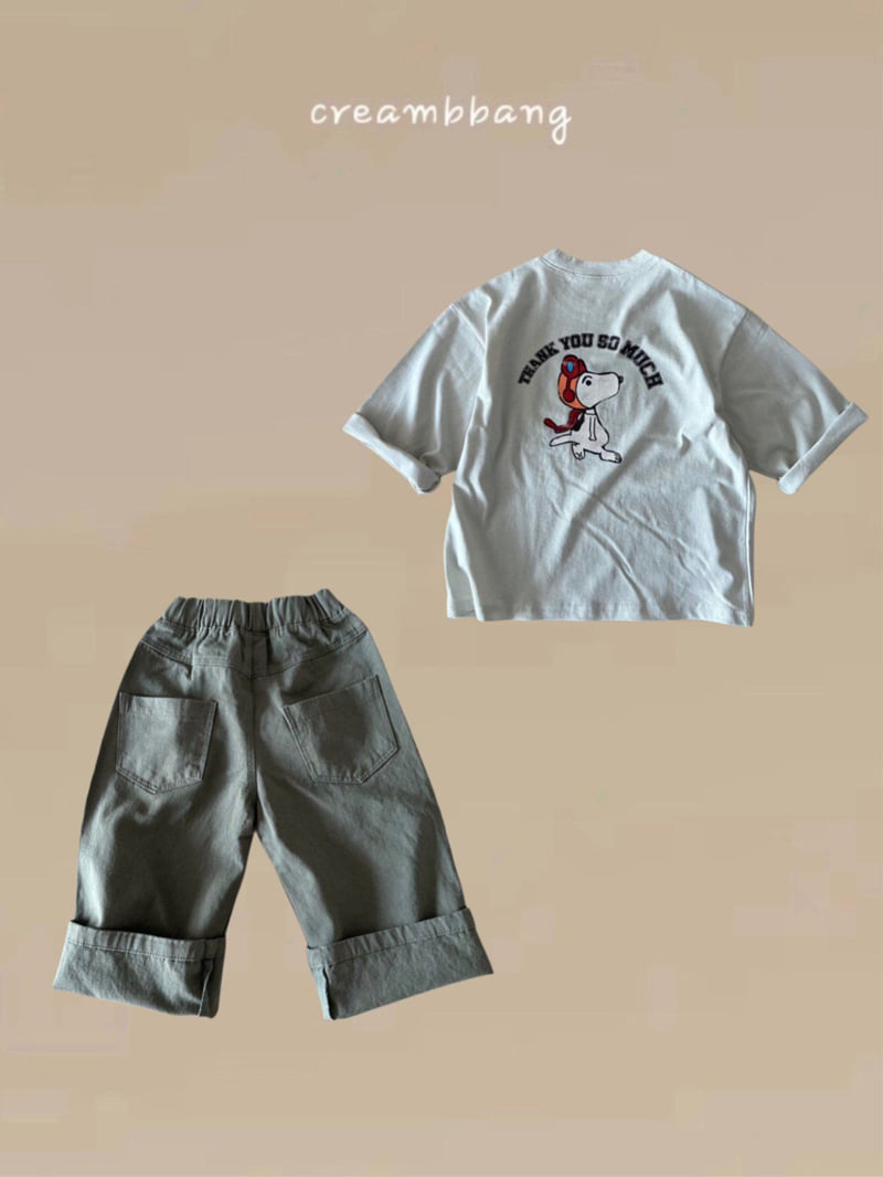 Cream Bbang - Korean Children Fashion - #fashionkids - Thanks Midi Boxy Tee - 8