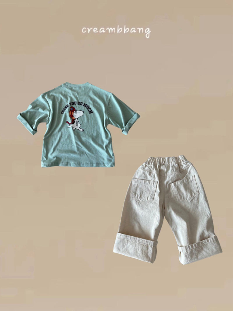 Cream Bbang - Korean Children Fashion - #kidsstore - Thanks Midi Boxy Tee - 10