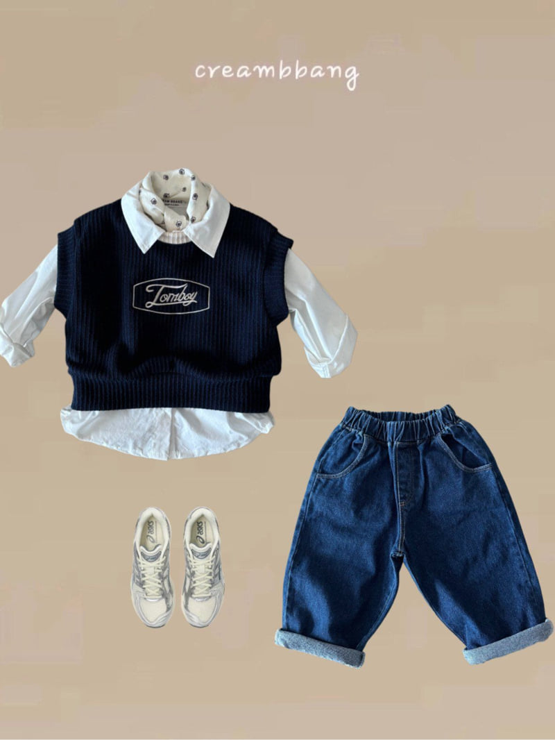 Cream Bbang - Korean Children Fashion - #kidzfashiontrend - Tomboy Knit Vest - 12