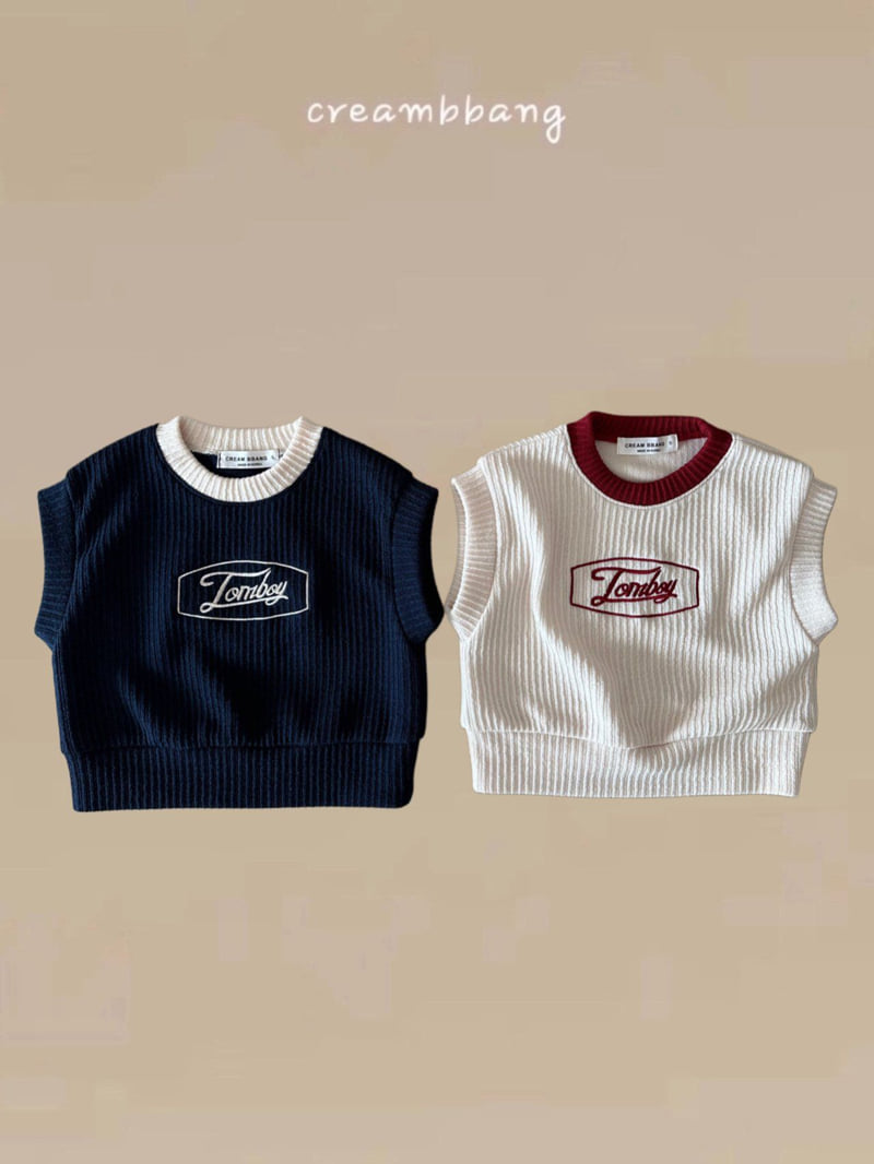 Cream Bbang - Korean Children Fashion - #magicofchildhood - Tomboy Knit Vest