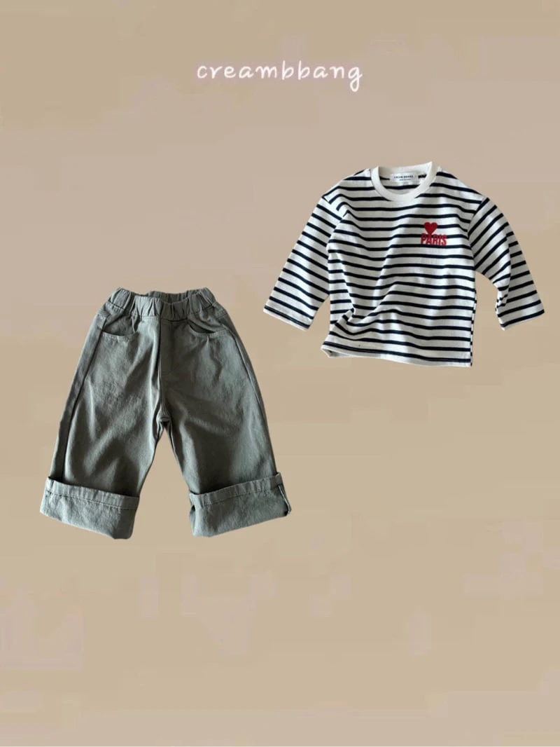 Cream Bbang - Korean Children Fashion - #minifashionista - Pairs Stripe Tee - 5