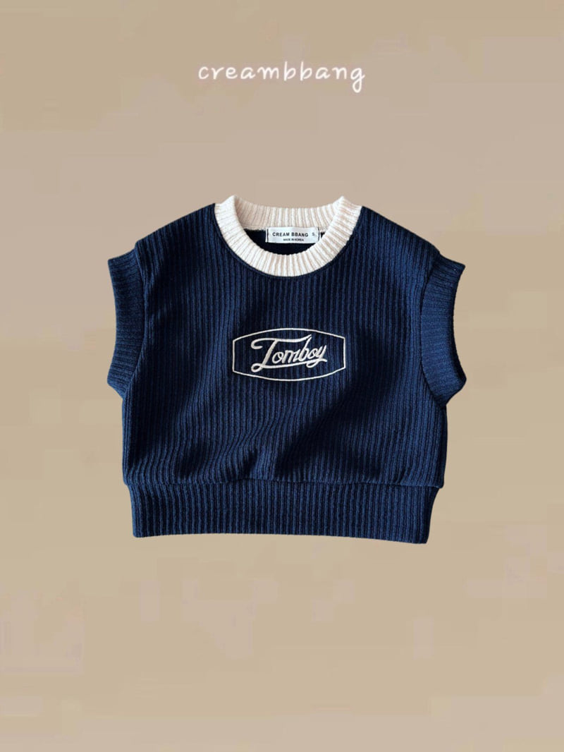 Cream Bbang - Korean Children Fashion - #prettylittlegirls - Tomboy Knit Vest - 3