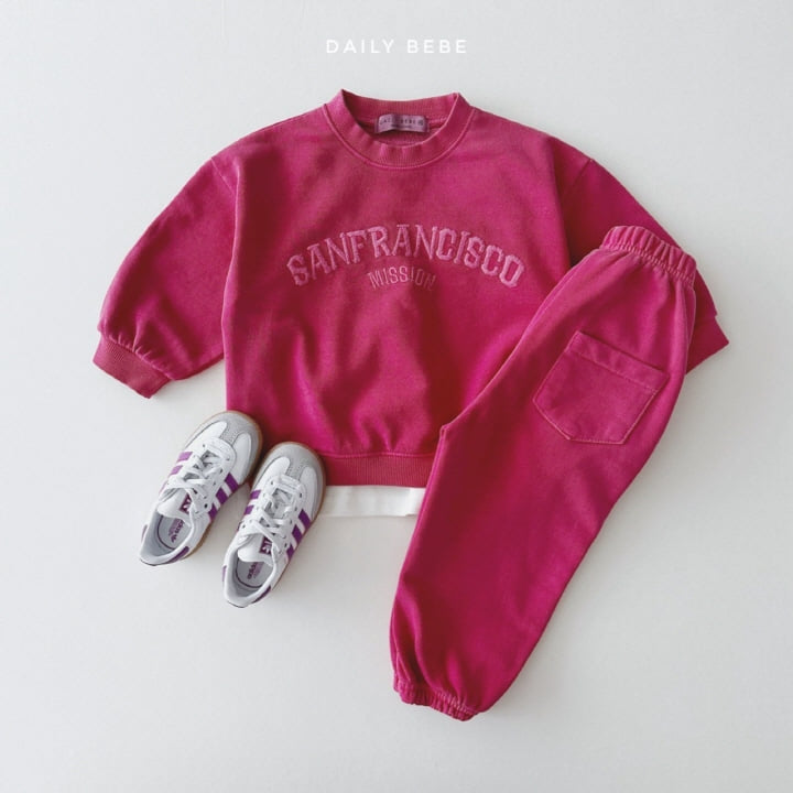 Daily Bebe - Korean Children Fashion - #Kfashion4kids - Pigment Top Bottom Set - 6