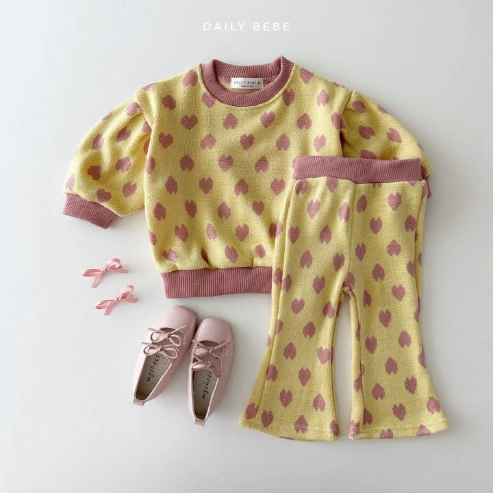 Daily Bebe - Korean Children Fashion - #Kfashion4kids - Jacquard Top Bottom Set - 5