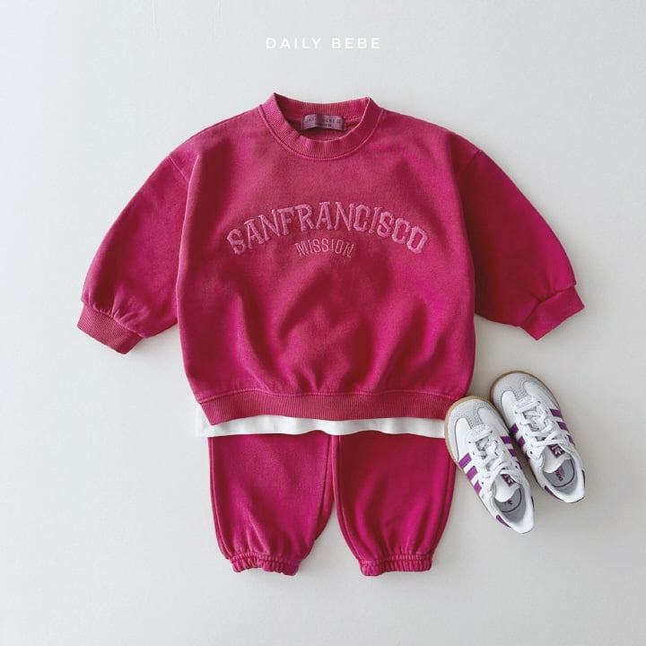 Daily Bebe - Korean Children Fashion - #littlefashionista - Pigment Top Bottom Set - 7