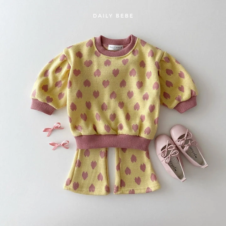 Daily Bebe - Korean Children Fashion - #littlefashionista - Jacquard Top Bottom Set - 6