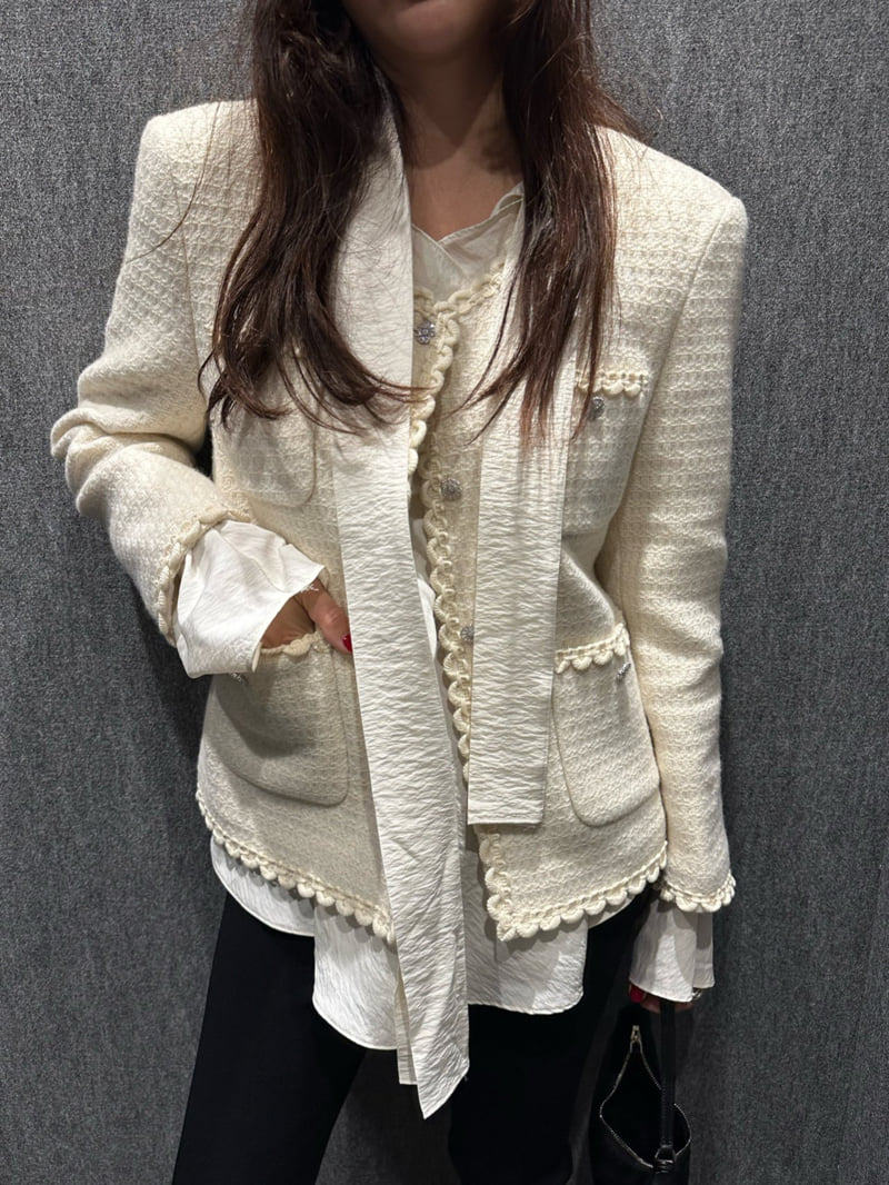 Dailyjud - Korean Women Fashion - #momslook - Aurora Tweed Jacket - 10