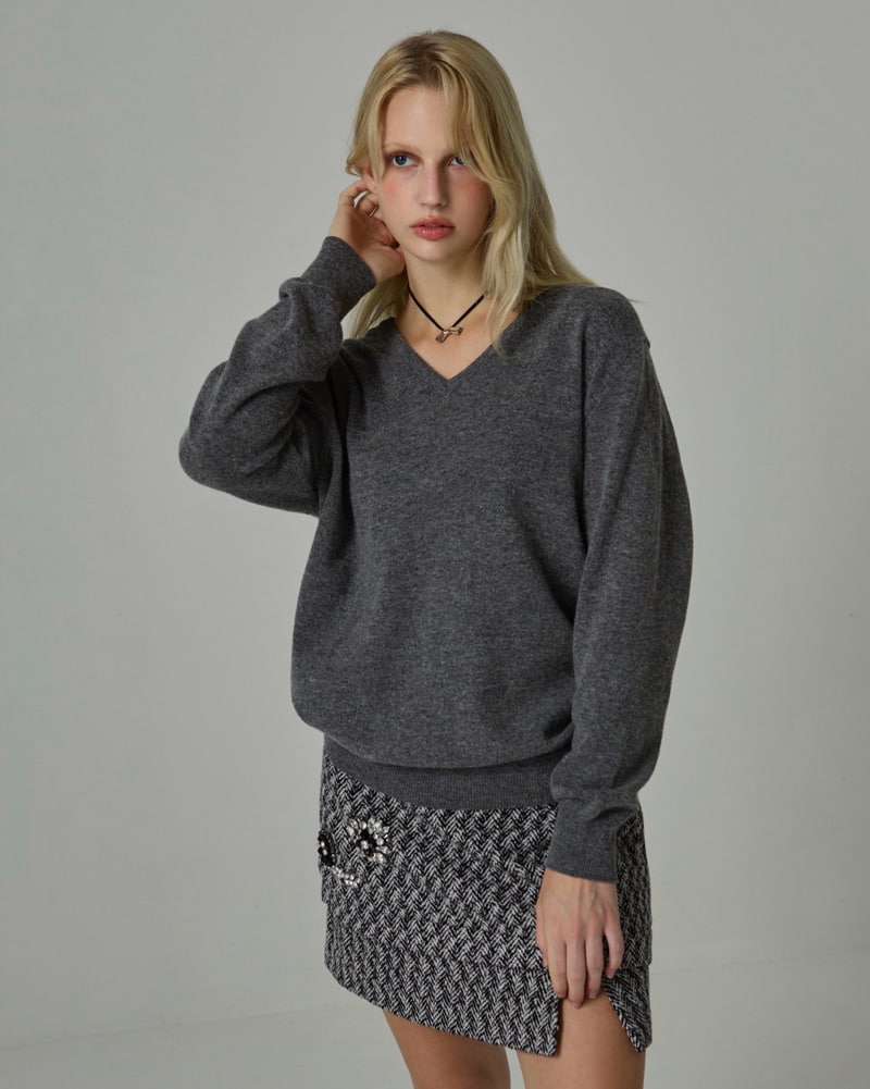 Dailyjud - Korean Women Fashion - #womensfashion - Daily V Knit Pullover - 7