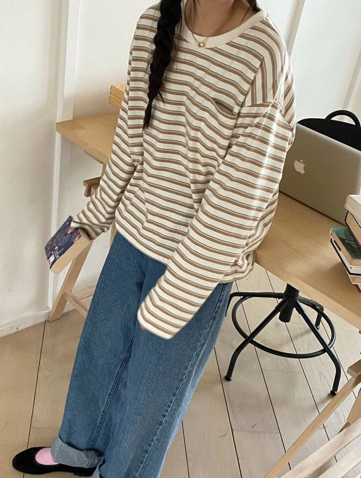 Diana - Korean Women Fashion - #momslook - Jane Stripe Tee - 7