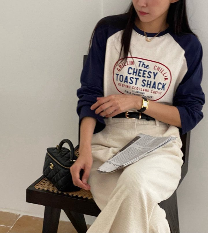 Diana - Korean Women Fashion - #momslook - Toast Raglan Tee