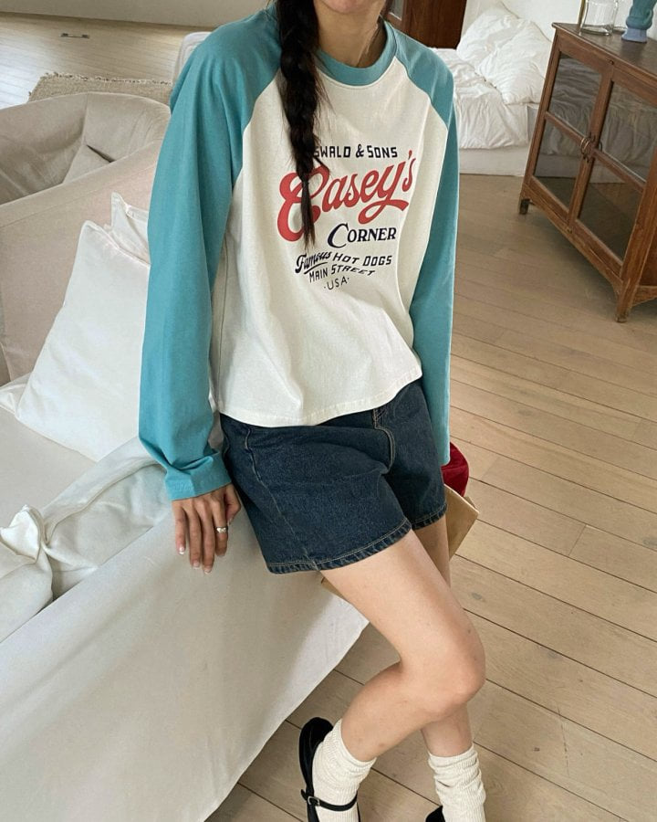 Diana - Korean Women Fashion - #momslook - Corner Raglan Tee