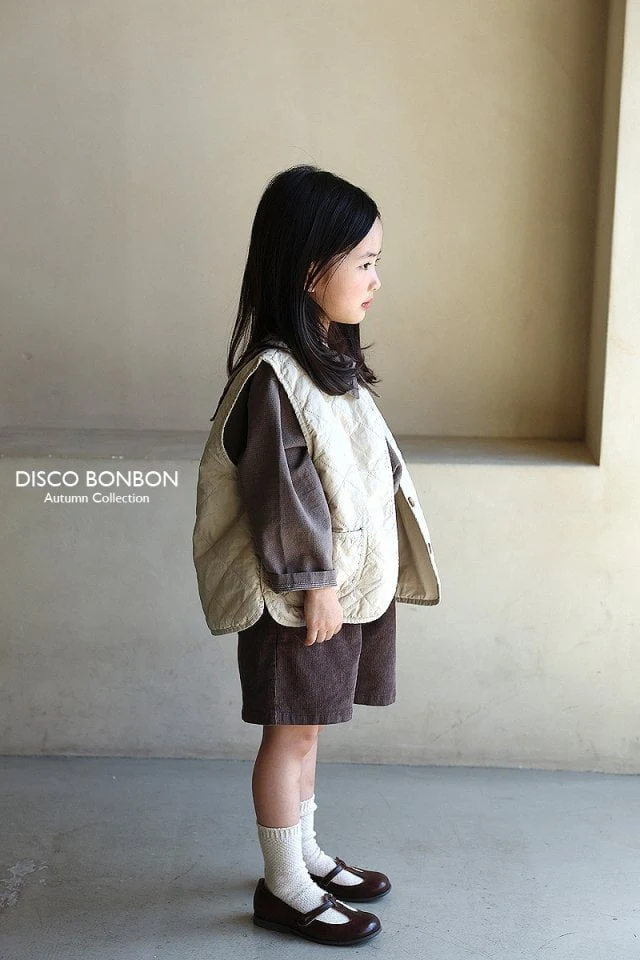 Disco Bonbon - Korean Children Fashion - #stylishchildhood - Warm Quilting Vest - 4