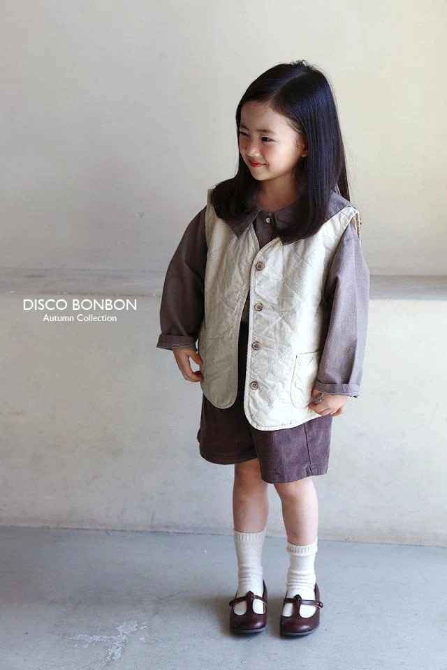 Disco Bonbon - Korean Children Fashion - #childrensboutique - Warm Quilting Vest - 5