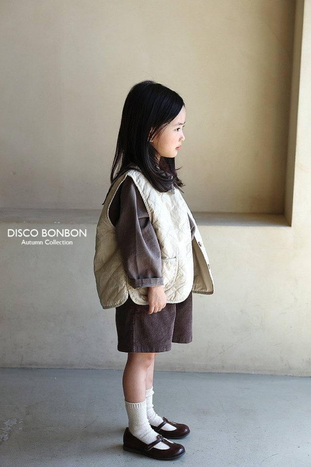 Disco Bonbon - Korean Children Fashion - #minifashionista - Span Corduroy Half Pants - 8