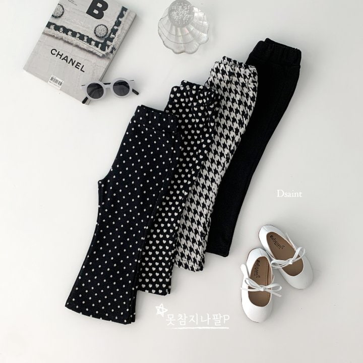 Dsaint - Korean Children Fashion - #designkidswear - Dot Bootscut Pants