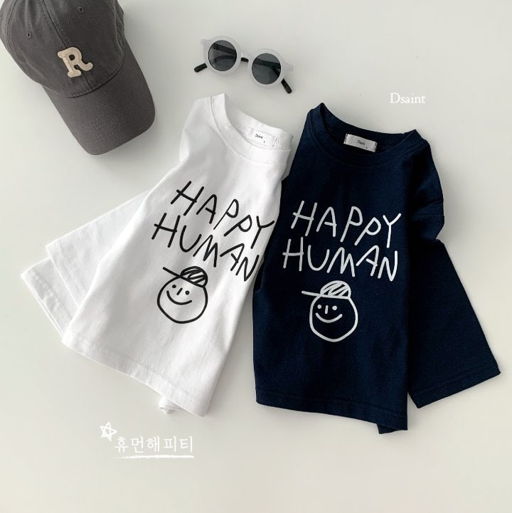 Dsaint - Korean Children Fashion - #prettylittlegirls - Human Happy Tee