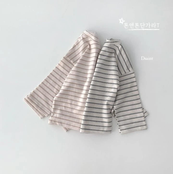 Dsaint - Korean Children Fashion - #stylishchildhood - Tone Stripe Tee