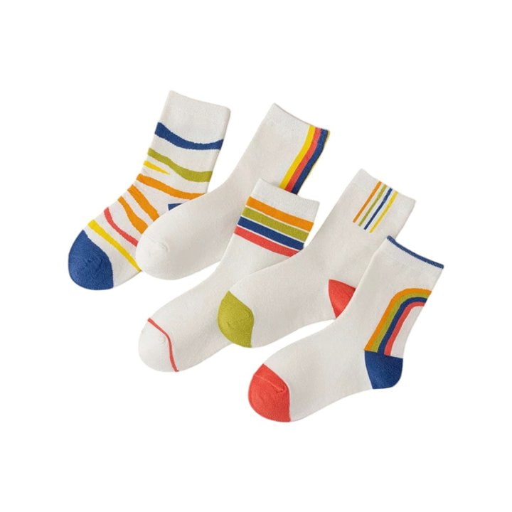 Dudie - Korean Children Fashion - #Kfashion4kids - Rainbow Socks - 5