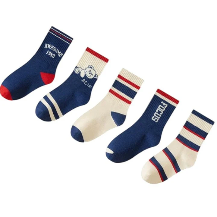 Dudie - Korean Children Fashion - #Kfashion4kids - Bear Force Socks - 5