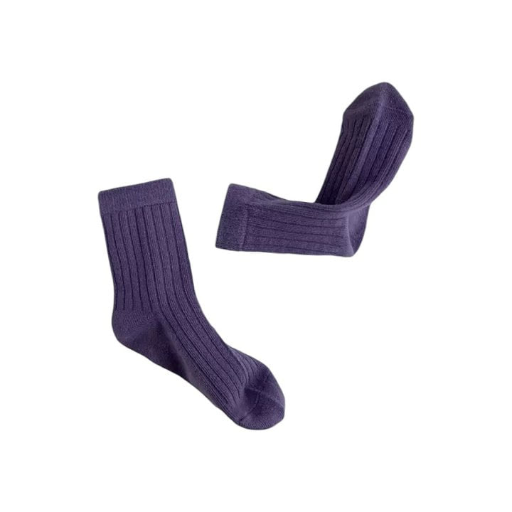 Dudie - Korean Children Fashion - #kidzfashiontrend - Standard Purple Socks - 4