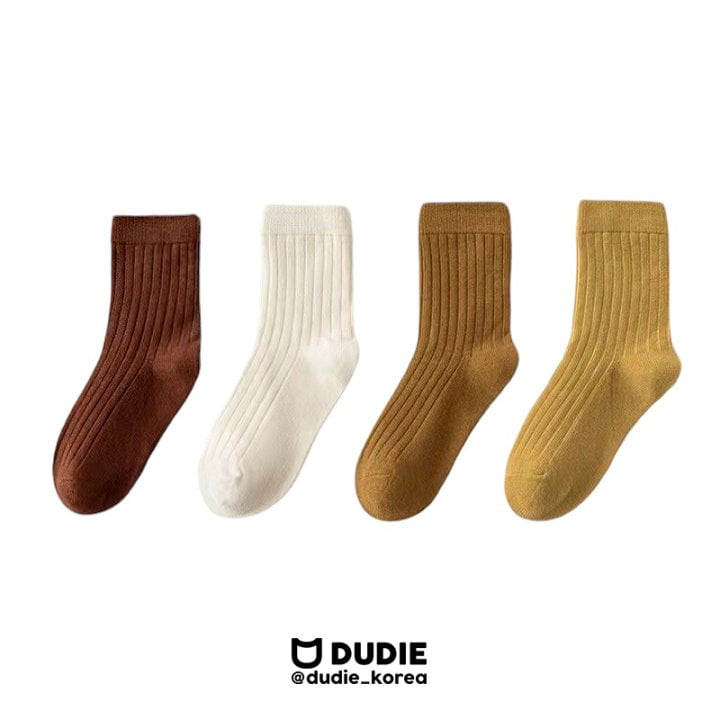 Dudie - Korean Children Fashion - #Kfashion4kids - Standard Camel Socks