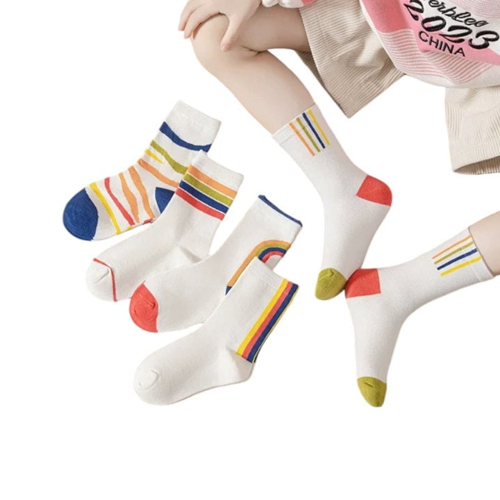 Dudie - Korean Children Fashion - #childofig - Rainbow Socks - 10