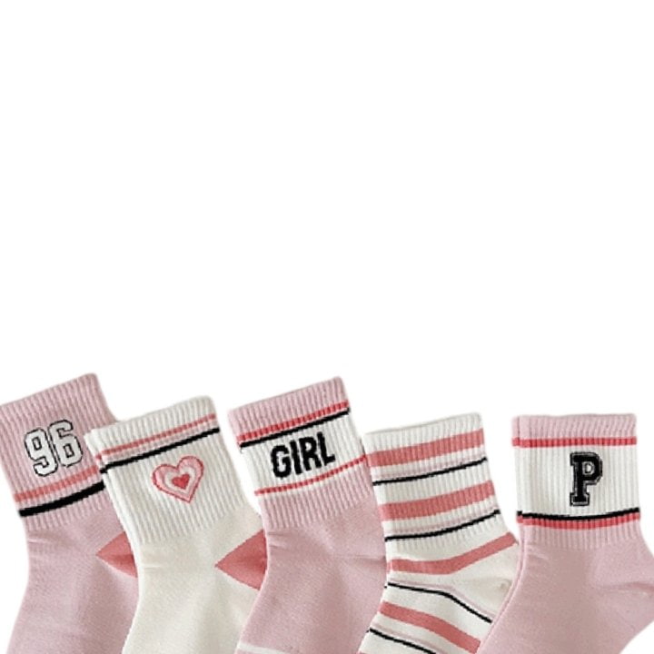 Dudie - Korean Children Fashion - #childofig - Heart Pink Socks - 8