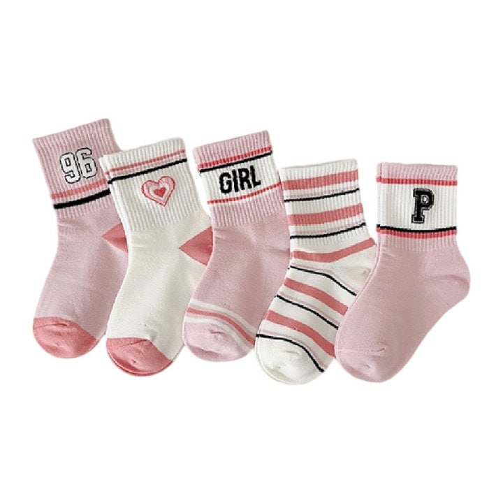 Dudie - Korean Children Fashion - #childofig - Heart Pink Socks - 9