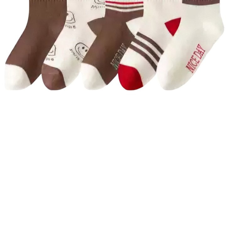 Dudie - Korean Children Fashion - #childofig - Red Smile Socks - 6