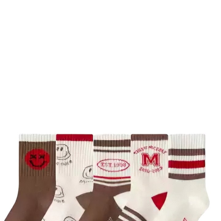 Dudie - Korean Children Fashion - #childofig - Red Smile Socks - 7