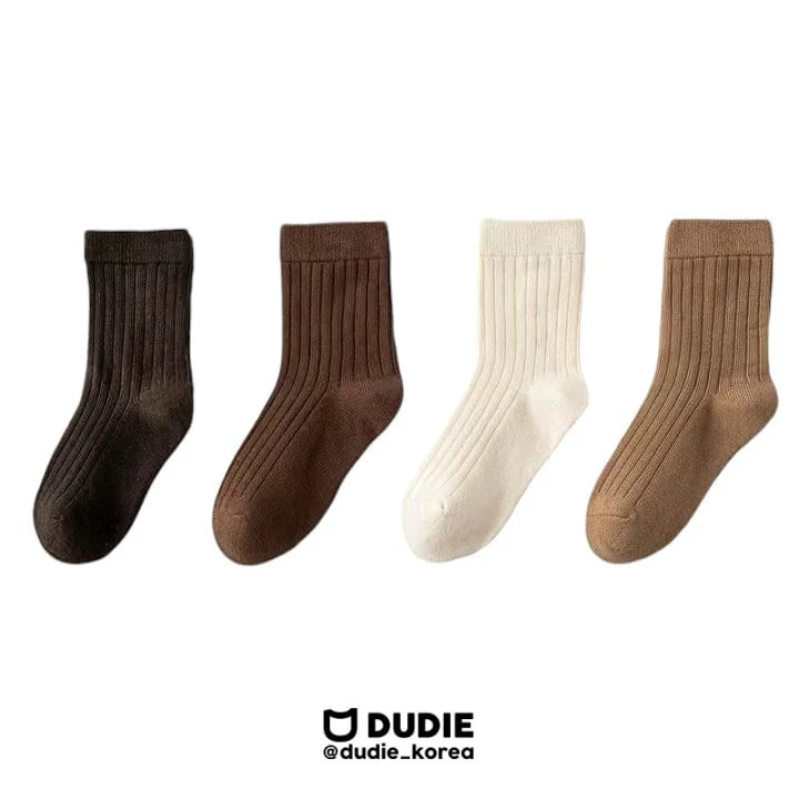 Dudie - Korean Children Fashion - #childofig - Standard Brown Socks