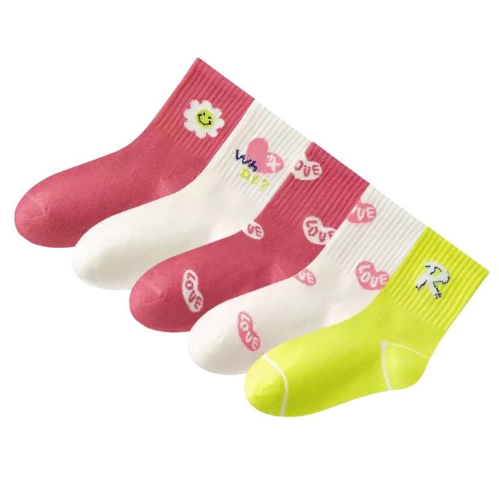 Dudie - Korean Children Fashion - #childrensboutique - I Love Socks - 5