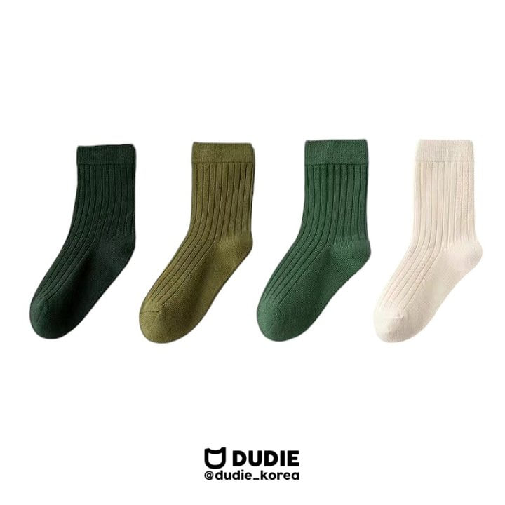 Dudie - Korean Children Fashion - #childrensboutique - Stanard Green Socks