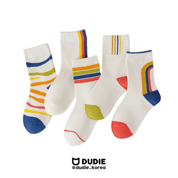 Dudie - Korean Children Fashion - #fashionkids - Rainbow Socks