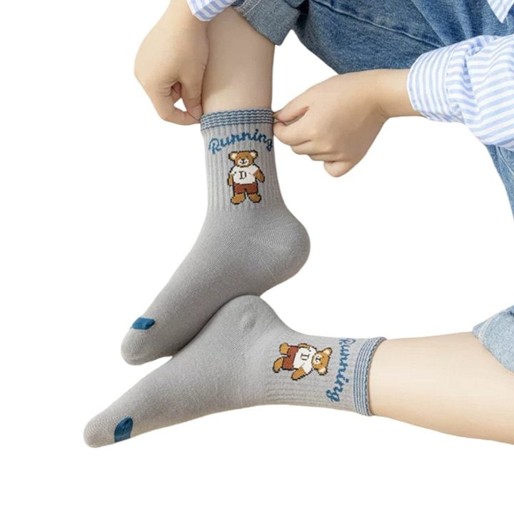 Dudie - Korean Children Fashion - #fashionkids - Running Tedy Socks - 5