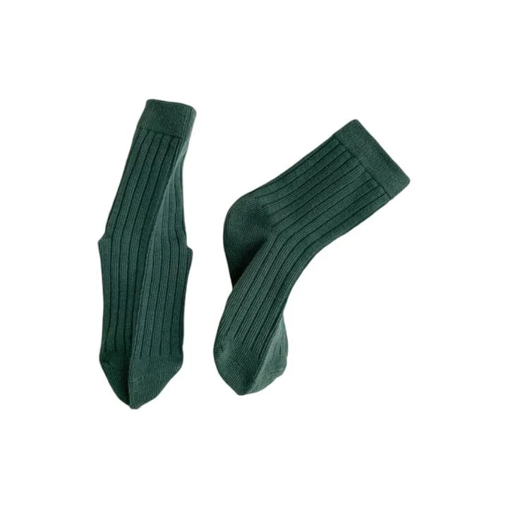 Dudie - Korean Children Fashion - #discoveringself - Stanard Green Socks - 4