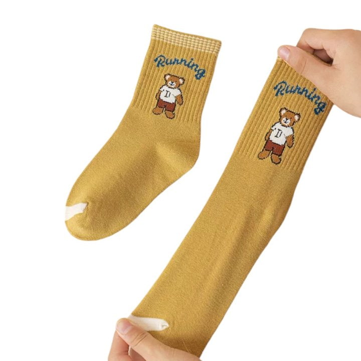 Dudie - Korean Children Fashion - #kidsshorts - Running Tedy Socks - 6