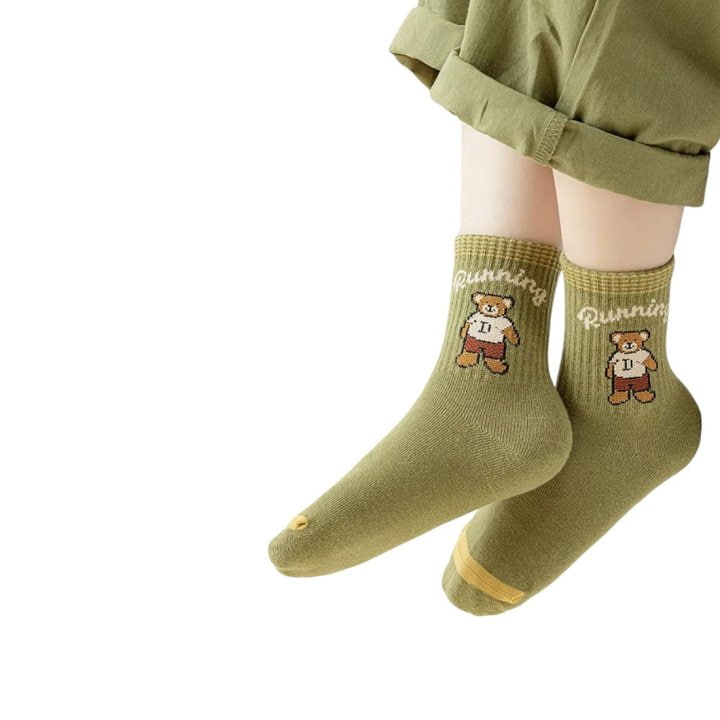 Dudie - Korean Children Fashion - #kidsstore - Running Tedy Socks - 7