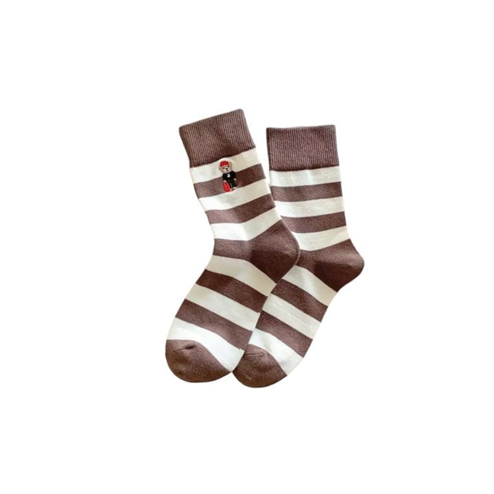 Dudie - Korean Children Fashion - #kidsstore - School Teddy Socks - 3