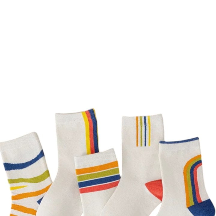 Dudie - Korean Children Fashion - #kidsstore - Rainbow Socks - 4