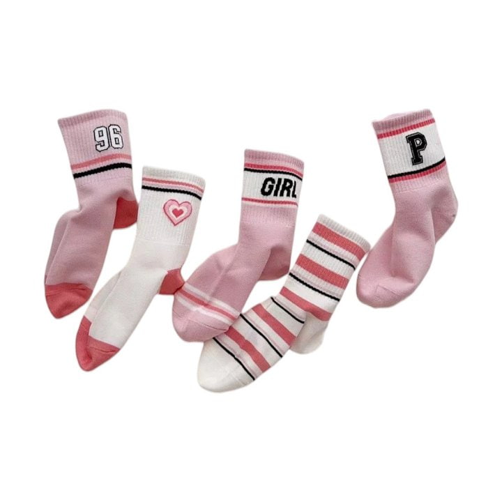 Dudie - Korean Children Fashion - #kidzfashiontrend - Heart Pink Socks - 2