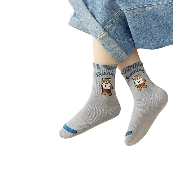 Dudie - Korean Children Fashion - #kidzfashiontrend - Running Tedy Socks - 8