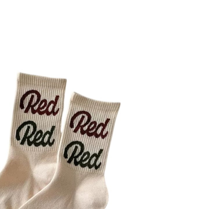 Dudie - Korean Children Fashion - #littlefashionista - Red Teddy Socks - 11