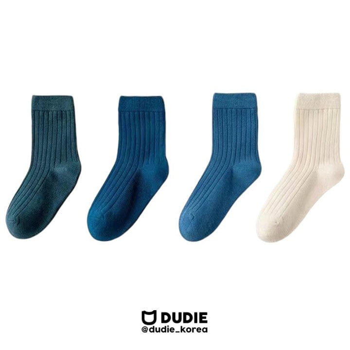 Dudie - Korean Children Fashion - #littlefashionista - Standard Blue Socks