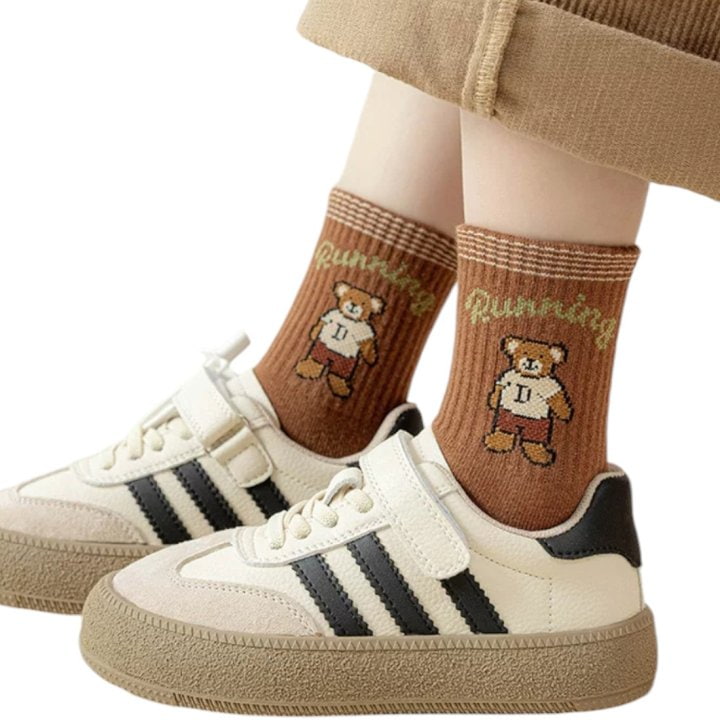 Dudie - Korean Children Fashion - #minifashionista - Running Tedy Socks - 12