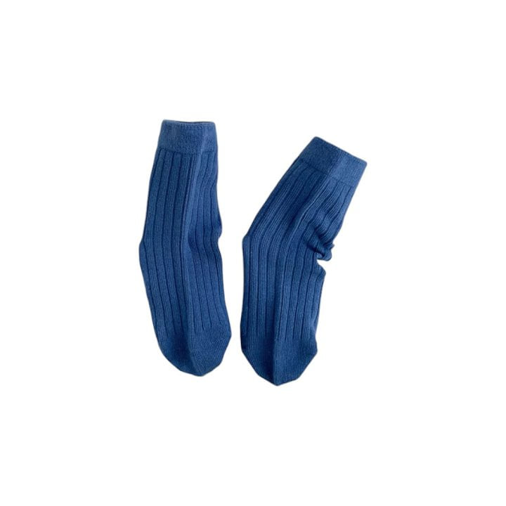 Dudie - Korean Children Fashion - #minifashionista - Standard Blue Socks - 4