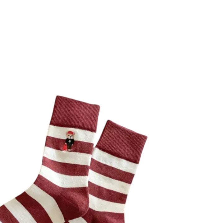 Dudie - Korean Children Fashion - #todddlerfashion - School Teddy Socks - 10