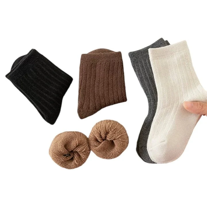 Dudie - Korean Children Fashion - #todddlerfashion - Standard Camel Socks - 6