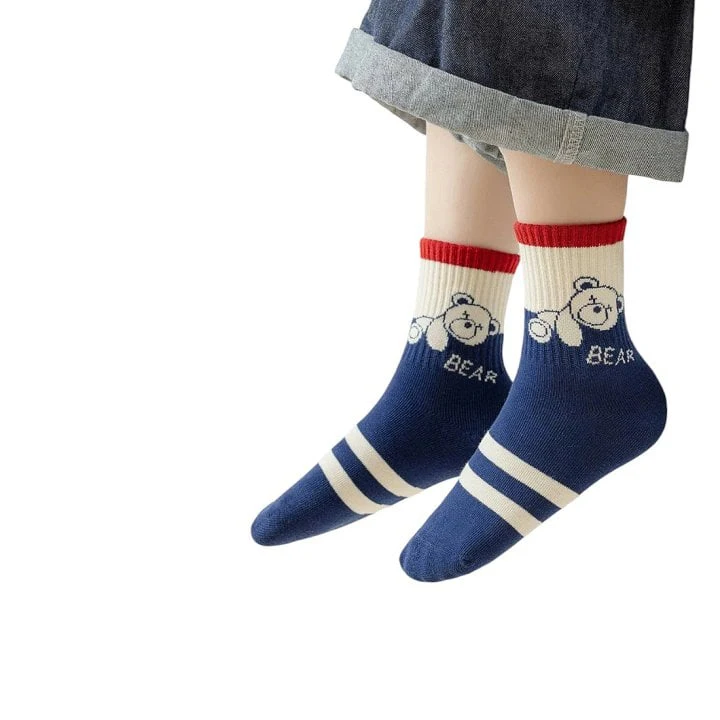 Dudie - Korean Children Fashion - #toddlerclothing - Bear Force Socks - 11